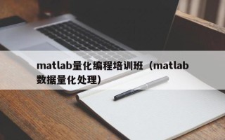 matlab量化编程培训班（matlab数据量化处理）