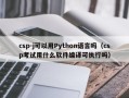 csp-j可以用Python语言吗（csp考试用什么软件编译可执行吗）