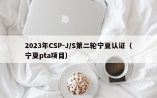 2023年CSP-J/S第二轮宁夏认证（宁夏pta项目）